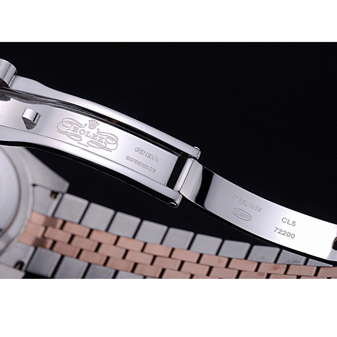 Best AAA Replica Sites Dial Steel and Black Rolex 622545 Bracelet DateJust Stainless Gold 0607